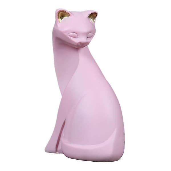 Enkel och kreativ kattformad skulptur för sovrummet (1 st, rosa)