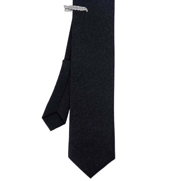 Hopeanvärinen höyhenen muotoinen metalli Lavalier-tyylinen miesten casual solmiopintainen häät