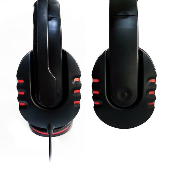 Justerbart volumenkontrol stereo støjreducerende headset mikrofon
