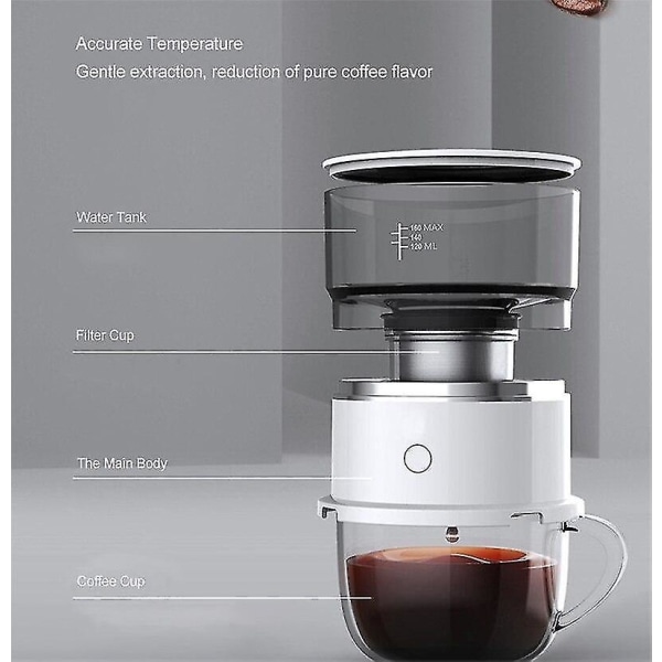 Kaffemaskin 3in1 Brew Tea Keramisk kopp Elektrisk bryggare