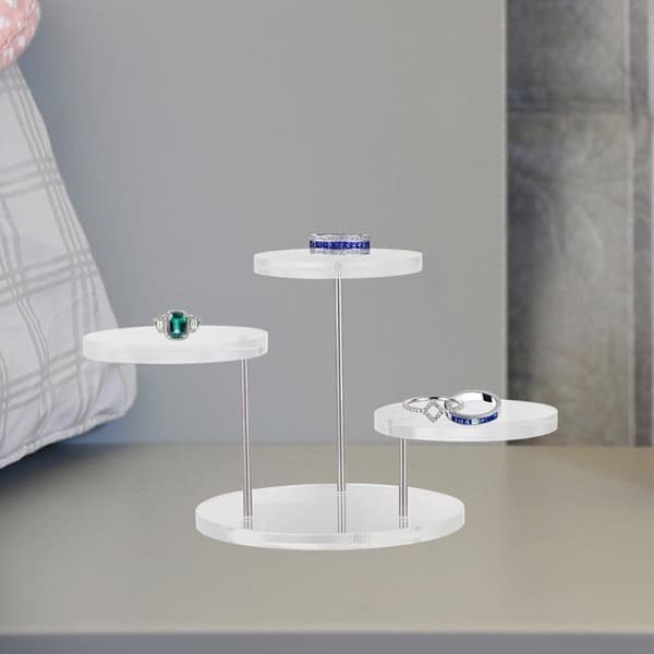 2 sæt ringudstillingsstander akryl smykkeholder arrangør til salg af ringe opbevaringsstandere kommode top
