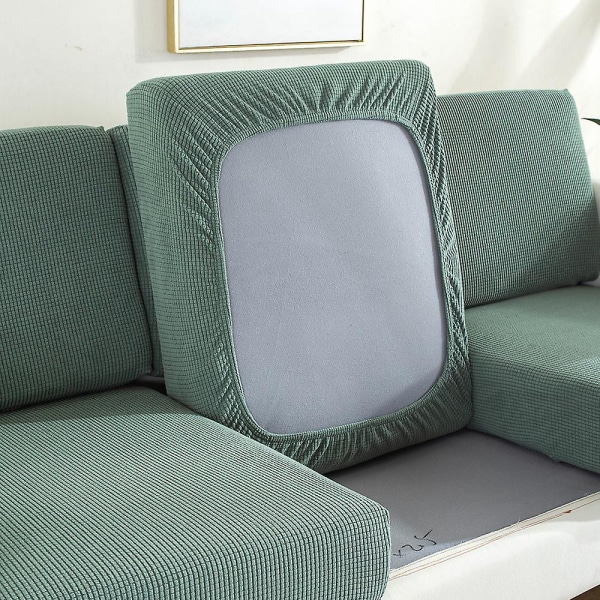 Ren Färg Tjock Elastisk Soffaöverdrag Modern Minimalistisk Soffa green