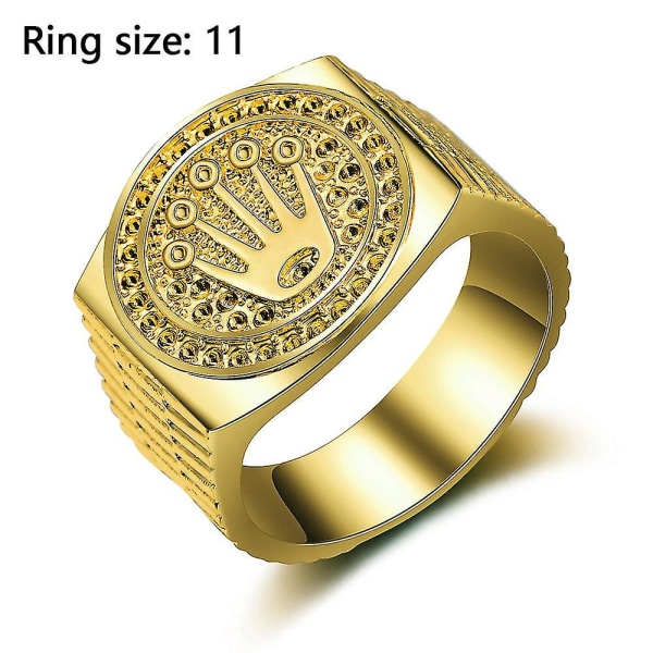 Rings For Men Hip Hop Silver Gold King Crown Broken Heart Finger Ring