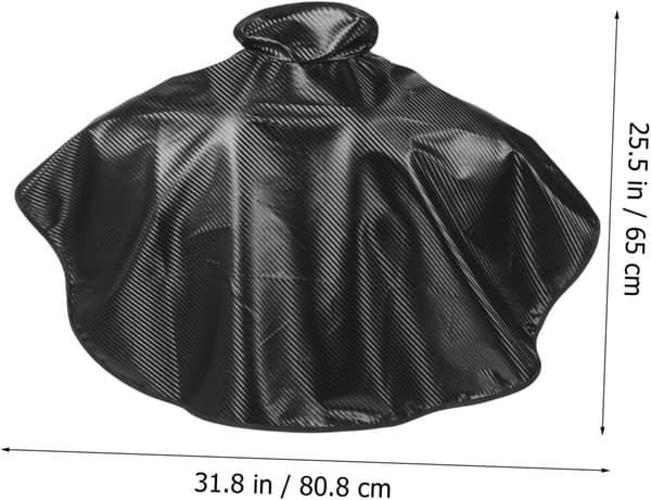 Frisør Styling Cape Hårbehandling Cape Stylist Smock Lett TPU Materiale Svart Medium