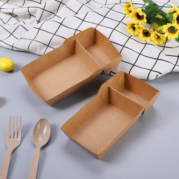 50 stk. papir snackboks franske frites serveringsbeholder popcornbokser
