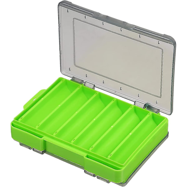 To-sidig Fiske-Lure Oppbevaringsboks Fiskeutstyr Beholder Organizer (grønn) (1 stk)