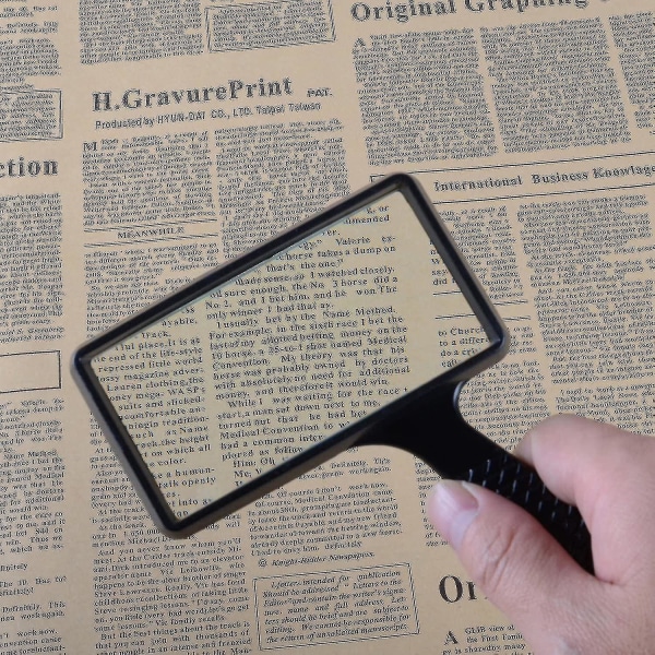 Læseforstørrelsesglas Håndforstørrelsesglas Rektangulært Forstørrelsesglas Til Læsning 3x