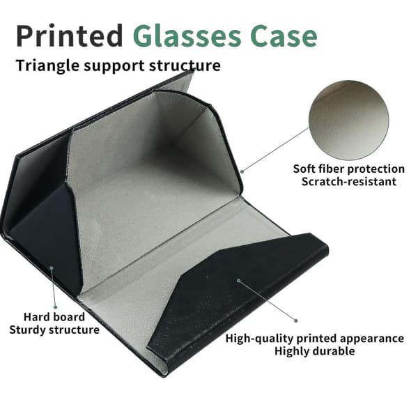 2-pack glasögonfodral, hårdskaligt, hopfällbart, bärbart solglasögonfodral