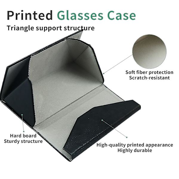 2-pakks Brilleetui Hard Shell Foldbar Design, Bærbar Solbrilleetui