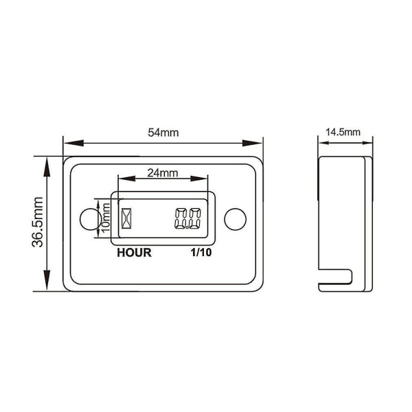 Vanntett Digital Timer LCD-Skjerm Motorsykkel