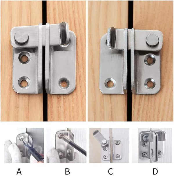 2-pack Latch Flip-lås, Tunga Säkerhetsdörrlås