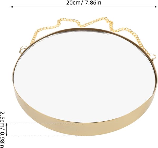 Spegellösning i Järn med 5 mm Tjock Glasyta, Chic Minimalistisk Design