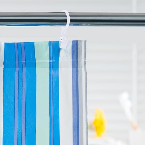 80 st gardinringar med klämmor Draperiringar med klämmor Vit Plast Samtida Dekorativ Säker