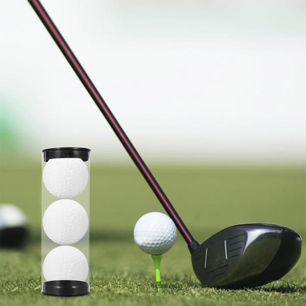 3 stk. golfbold-displayrør i plast 4,5x13,5 cm bærbare golfboldholdere til opbevaring og rejser
