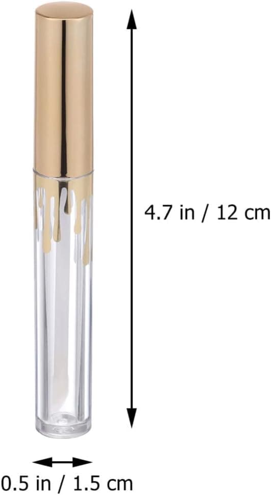 10 st underförpackning läppglansflaska tomma läpprör balsam underförpackningsbehållare cylindriska glansrör i bulk