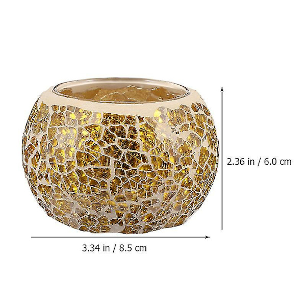 Delikat Mosaikglas Ljusstake Ljusstake Tom Glaskopp Heminredning