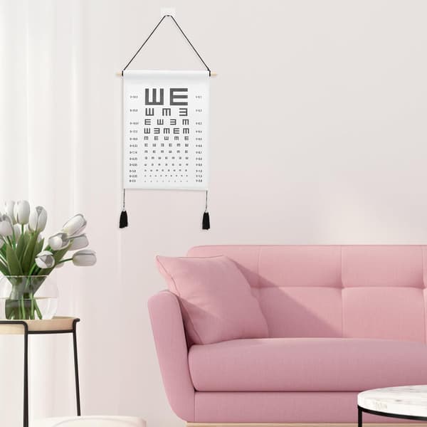 Visuell testtabell Hängande väggdekor för arbetsplats och klassrum, polyester-bomullsmaterial