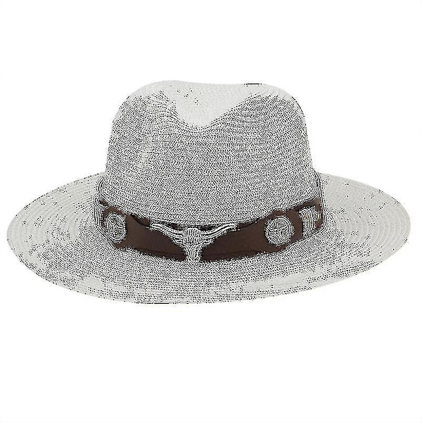 Klassisk Panamahat Sommer Solhatte Til Kvinder Mænd Strand Halmhat white
