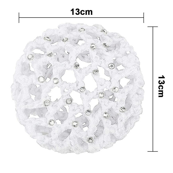 Håndlaget hårnett elastisk heklet perle hår snood