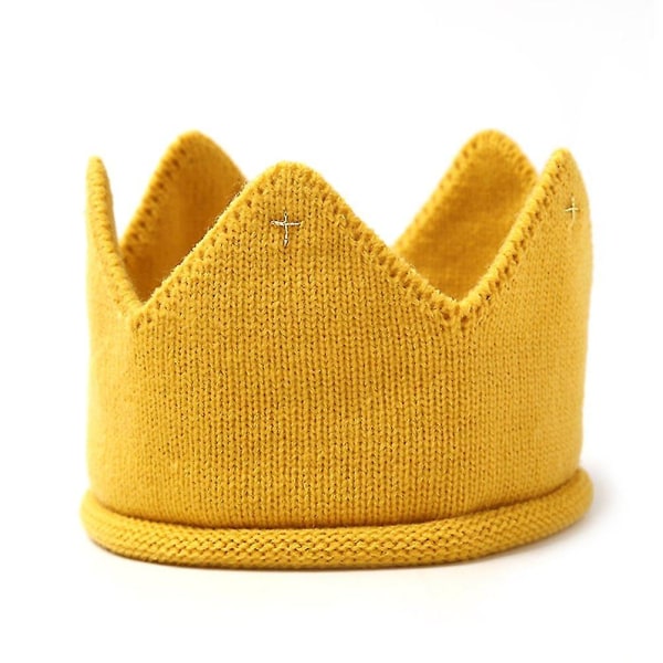 Baby Crown Strikket Hat Stof Crown Hovedbånd Hovedbeklædning