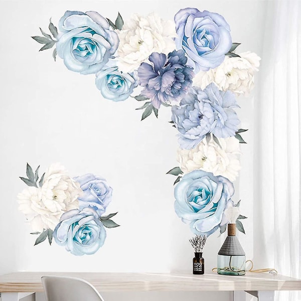 Floral Peony veggklistremerker Blomster dekaler Akvarell plakater