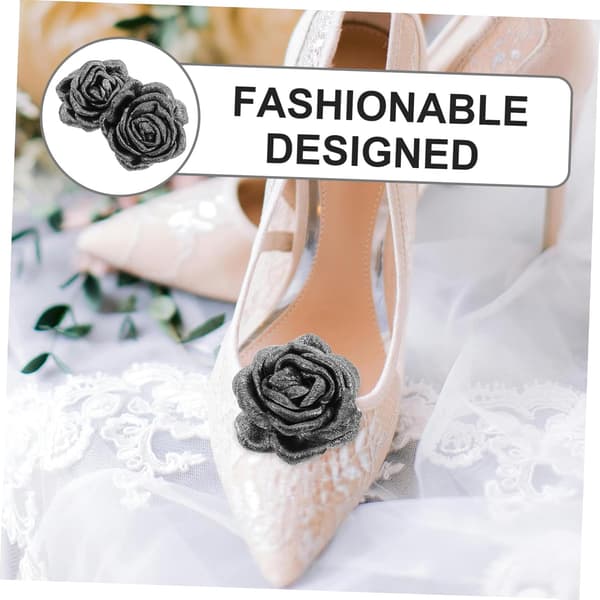 Blomsterskoklips Elegante Dekorative Charms til Kvinders Sneakers Høje Hæle Hatte Alsidigt Tilbehør