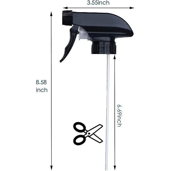 4-pack Spraymunstycke för Trädgårdsspray, Dimma, Ånga, Ersättning, Passar Standardflaskor 8oz/16oz för 28/400 Halsflaskor (4-pack)