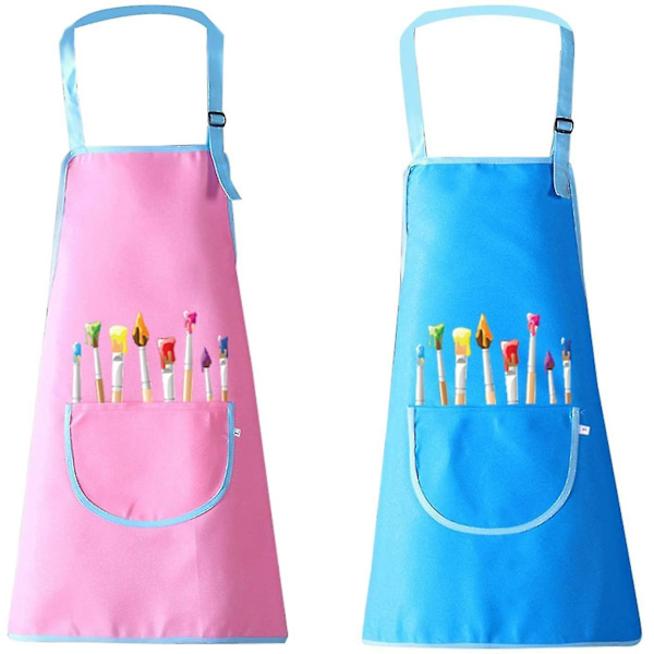 2-pack Barnkonstsmockar Justerbara Vattentäta Polyester