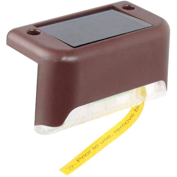 4 stk LED Solcelle Dekklys IP65 Vanntette Utendørslamper