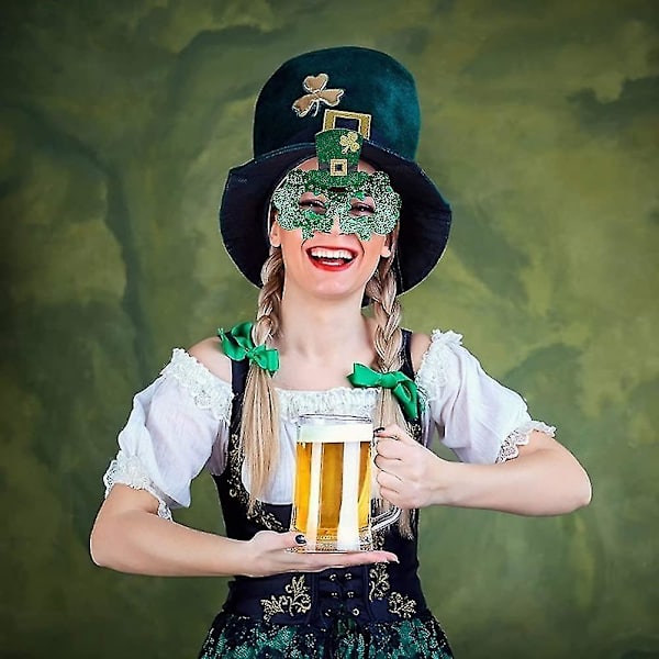 12-pack St Patrick's Day Glasögon Shamrock Top Hat Kostymfest