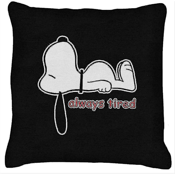 Snoopy Altid Træt Pude 18\"x18\"