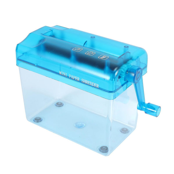 Mini Blue Shredder Crusher Paperiasiakirjojen leikkauskone