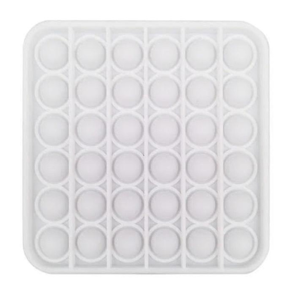 Stuff Certified Pop It - Fidget Anti Stress Leksak Bubbla Leksak Silikon Kvadrat Vit-yuhao