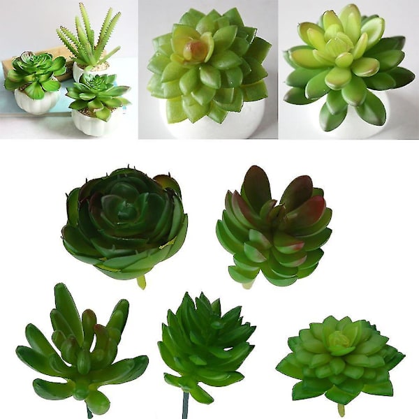Konstgjorda Mini Plast Miniatyrsucculenter Heminredning