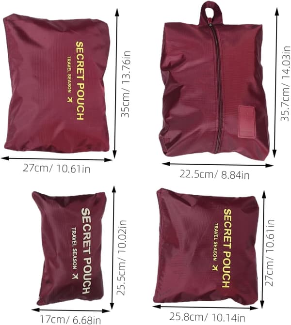 7 st Reseförvaringsväskor Organizer Set med Packkuber för Kläder Bagage Resväska