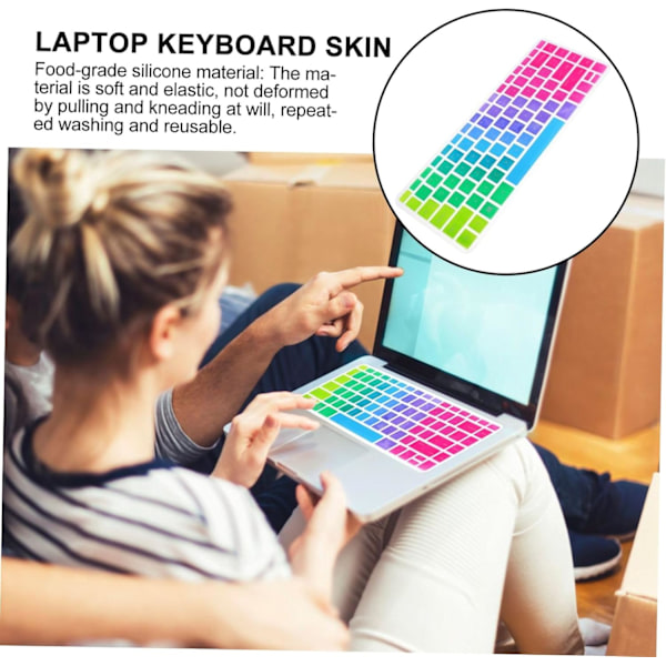 Silikon Tangentbordsskydd Tangentbordsöverdrag för Laptop Dammtätt Vattentåligt Mjukt och Bekvämt