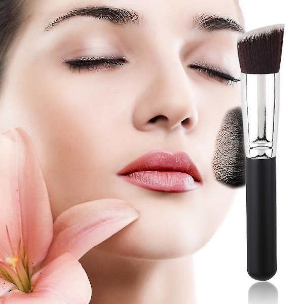 Flat Angled Pudderfoundation Kosmetik Ansiktsfiberbørste