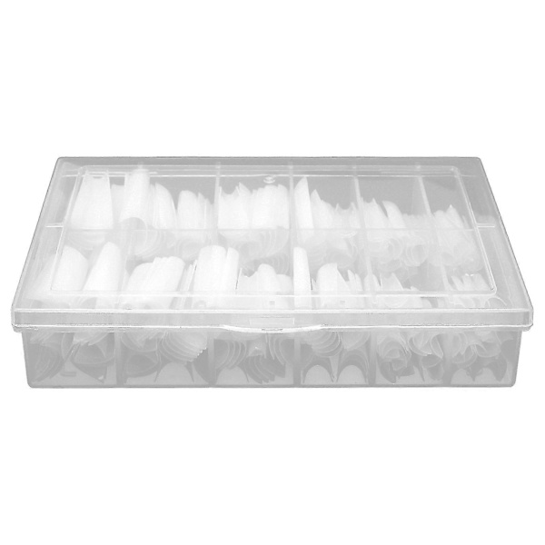 DIY Neglesalon Naturlige Ekstra Lange Franske Falske Negle - 240 stk.