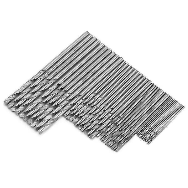 Mini Bor Hss Bit 0,5mm-2mm Lige Skaft Twist Bor Bits Sæt Værktøj, (sølv)(40stk)