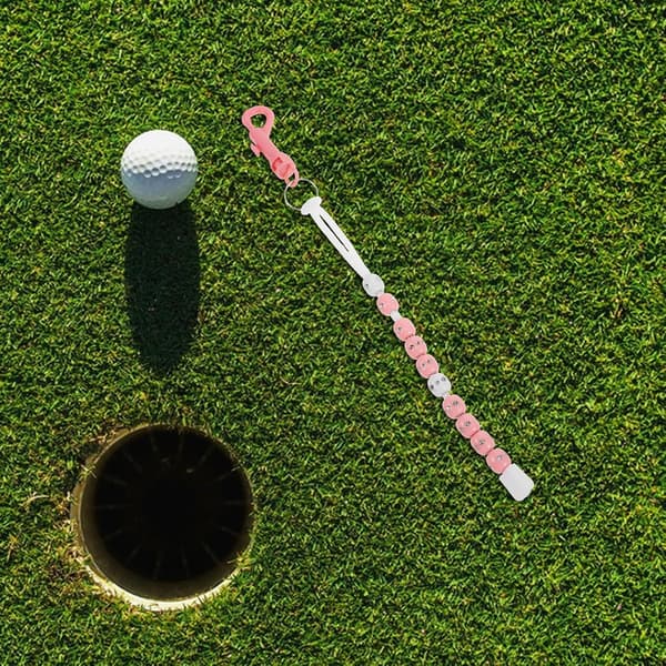 Golfperlekjede slagteller Rosa Bærbar Nylon Golf Slagteller