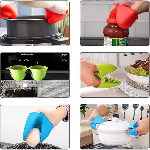 Mini Ugnsvante Silikon Ugnsvantar Tjocka Grytlappsvante Silikon Grytlapp Ugnsvantar Värmebeständiga