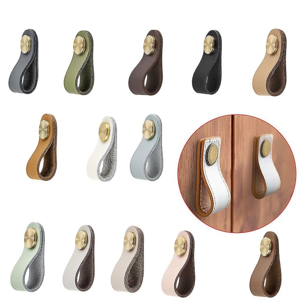 Skabsgreb til Garderobe, Små Skabsgreb, Knapper og Håndtag til Kommode, Skuffegreb Light Gray