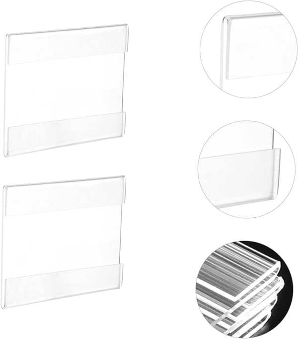 5 stk. akrylskiltholdere Etikettstativer for prislapper Solid menydisplaystativ Egnet
