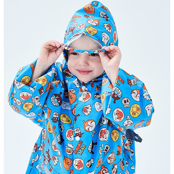 Barnregnkläder, 3D Cartoon Barn Regnrock Jacka Poncho För Pojke Flicka (Gul Bröd) Blue Bread S