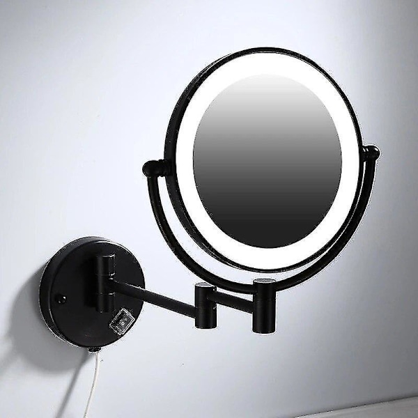 Makeup Spejle LED Væghængt Udtrækkelig Foldbar Badeværelsesspejle