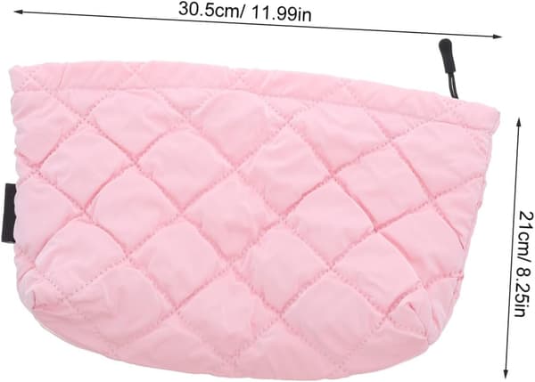 Quiltet broderet makeuptaske til kvinder Polyester kosmetisk organisering