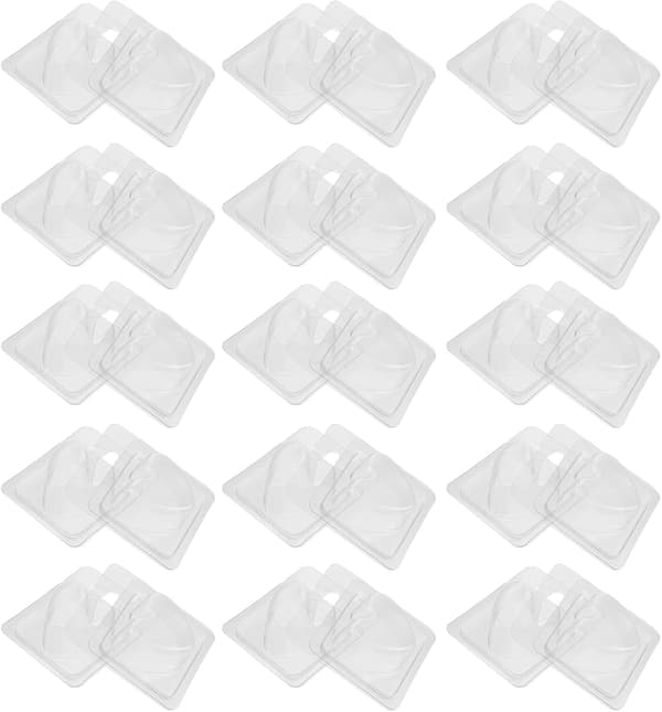 100 stk. voksform hjerteformede plastbrett for aromaterapi voks smelteterninger beholdere for stearinlys