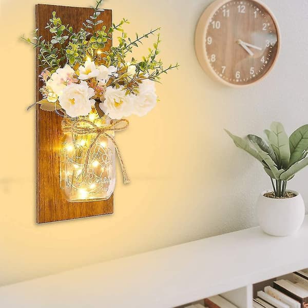 2 st Rustic Vägglampor med Glasburk