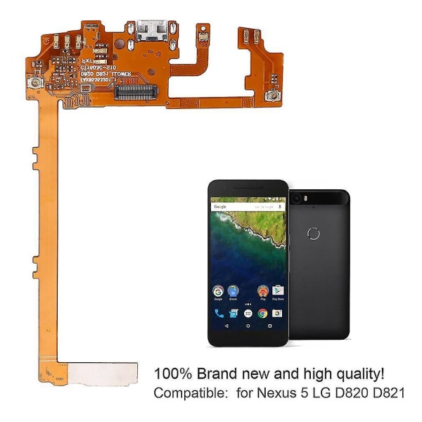 Nexus 5 LG D820 D821 Lataus USB telakointiasema mikrofoni Flex-kaapeli