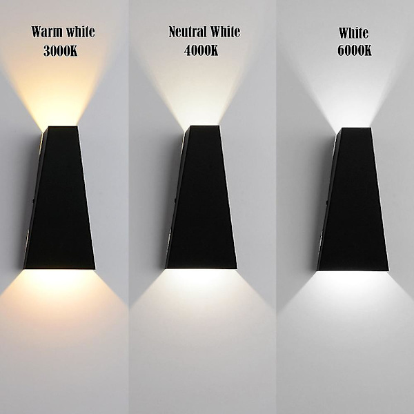 2 stk Moderne Innendørs Vegglampe Led Metall Liten Vegglampe